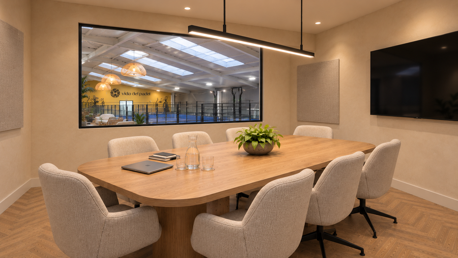 Cala meeting room for 6 people at Vida Del Padel Wakefield