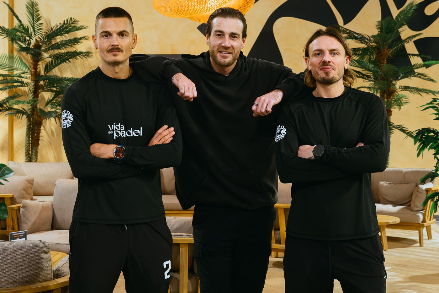 Jan, Cory and Ross, founders of Vida Del Padel